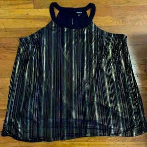 TORRID black and gold tank 2x
